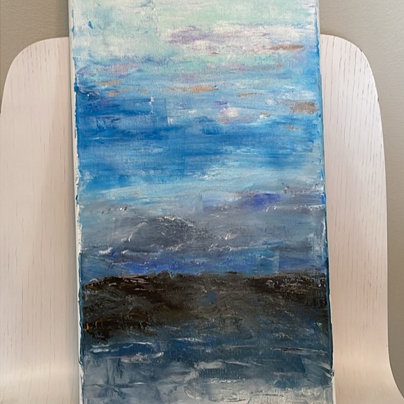 20”x10” stretched canvas landscape acrylic painting - Picture 2 of 5